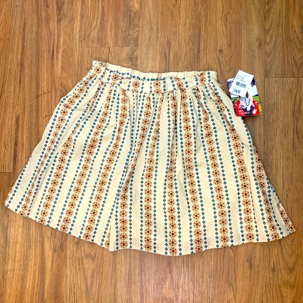 *NWT* Aztec Print Layered Cotton Mini Skirt